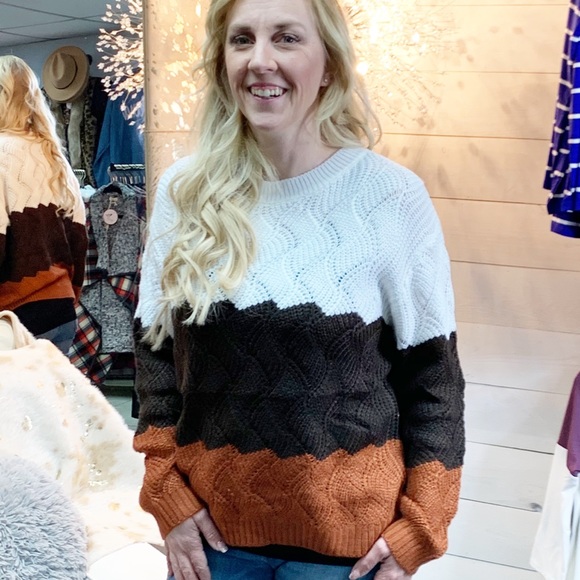 Boujee Boutique Sweaters - Gorgeous Color Block Sweater